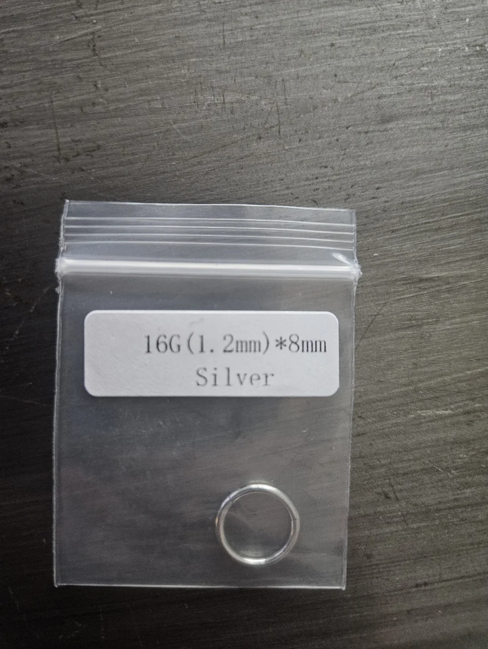 Silver Nose Hoop Ring 16G 8mm Minimalist Piercing Jewelry New - Picture 1 of 5